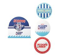 Cinereplicas Stranger Things - Set of 4 Scoops Ahoy Coasters - Official License