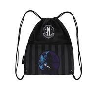 Cinereplicas Wednesday - Merlina Addams con Cello Drawstring Bag 39 x 34 cm - Official Licensed, Mercredi Et Son Violoncelle