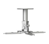 cinesleek Projector Ceiling Mount, 5.5/8" Height, 33 lbs Max, Silver, M1421 | Connectable Extension Tube，Max 16.5" Mount Pattern, 360° Rotation, ±30° Tilt, Knob Fine Tuning,Aluminum Alloy Bracket