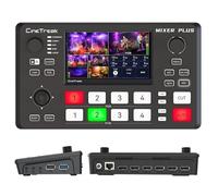 CineTreak Mixer Plus 4-Channel HDMI Live Streaming Video Switcher, Built-in 4.5" LCD Screen, PTZ Camera Control, Chroma Key, 1080p60 USB 3.0 UVC for OBS, Zoom, YouTube, Church & Live Events