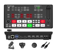Cinetreak Stream-1 HDMI Super Source Camera Video Switcher Mixer with PTZ Cam Control,REC, NDI Updatable and Landscape & Portrait Livestreaming
