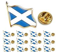 CINFAC small Scotland Flag lapel pin Scottish flag pins badge bulk, Alloy Steel, no gemstone