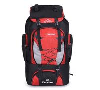 CINGHI LUSSO 80L Hiking Backpack Lightweight Rucksack for Men Backpack for Travelling Camping Waterproof Ruck Sacks Large Bag (Red)