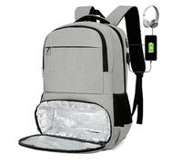 CINGHI LUSSO Laptop Backpack with USB Charging&Headphone Port Computer Bag Cabin Bags Insulated Cooler Rucksack for Men Women with Anti-Theft Bag Travel Essentials