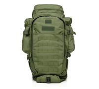 CINGHI LUSSO Military Backpack 70L Nylon Assault Pack Tactical Molle Rucksack with Rifle Case Gun Bag for Shooting Hunting Fishing Hiking Large Army Backpack Outdoor Waterproof (Green)