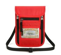 CINGHI LUSSO Neck Wallet Travel Passport Holder with RFID Blocking Anti-Theft Neck Pouch for Men Women Travel Accessories (Red)