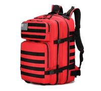 CINGHI LUSSO Outdoor Tactical Backpack Multifunction Large Capacity Tactical Rucksack Sports Mountaineering Camping Hiking Travel Backpacks (red 1)