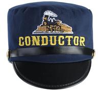 CINKCO Adult Train Conductor Hat Premium Engineer Locomotive Cap Navy Blue