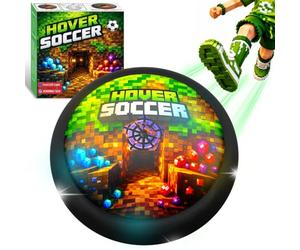 CINKOLA Pixel Mine Adventure Craft Toys Indoor Football Hover Soccer Ball Indoor with LED Light,3 4 5 6 7 8 Year Old Boys Gifts Kids Toys Age 3-9 Indoor Toy Birthday Present Easter Gift for fans