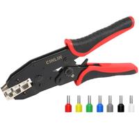 CINLIN Crimping Tool for Sleeves Ferrule Terminals & Pin Cord End- Ratcheting Wire Crimpers - AWG 10-2 (6-35mm²) - Ratchet Terminal Crimper - Electrical Crimping Tool HS-35WF