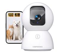 CINMOORE 3K Security Camera Indoor, Non-Subscription AI Person/Pet/Cry Detection, 4MP Pets/Dogs/Cats Camera w/Phone App, Pan Tilt 2.4GHz WiFi Cameras for Home Security, Full Duplex 2-Way Audio, IR Nig