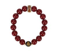 Cinnabar Buddha Bracelet - Feng Shui Protection Amulet for 12 Zodiac Signs, Lucky Charm for Good Fortune., One Size, cinnabar, no gemstone
