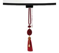 Cinnabar Car Rear Mirror Enterma - Car Interior Good Luck With Tassels, Hanging Amulet Accessory | Automotive Interior Collectible Decoration, P Prosperity Symbol Gift