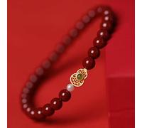 Cinnabar Crystal Feng Shui Gold-Plated Wu Lou Charm Green Jade Amulet Reiki Crystal Natural Gemstone Talisman Good Luck Unisex Red,Purple cinnabar,4mm