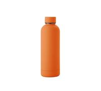 (Cinnabar Orange, 350ml) Steel Stainless Vacuum Bottle With Solid Color And Large Gifts For Capacity