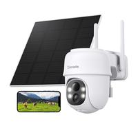 Cinnado 4G LTE Cellular Solar Security Camera Outdoor Wireless, 2K No WiFi CCTV Camera House Security with SIM Card, Color Night Vision, PIR Detection and Tracking, IP65, 2-way Audio