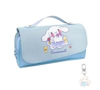 Cinnam-Roll Pencil Case, Pencil Case for Girls, Large Capacity Pencil Pen Bag with Compartments mit Keyring for Students,Pencil Cases for Secondary School,Handheld Pen Bag for School & Office Supplies