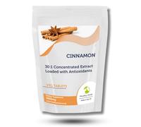 Cinnamon 90 Tablets - High- Strength Cinnamon Bark Extract Supplement for Healthy Blood Sugar, Heart Health, and Antioxidant Support