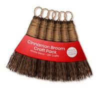 Cinnamon Broom - Cinnamon Scented 6in (6 Pack) Mini Broomsticks - Decorative Broom for Door Protection