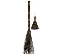 Cinnamon Brooms 36" and 6" - Cinnamon Broomstick Scented Combo - Mini Broom 6" & Large Broom 36" - Witches Broom Cinnamon Broomstick Decoration for Halloween - Mini Cinnamon Broomstick Scented Broom