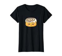 Cinnamon Bun Cute Value Graphic T-Shirt, Women, Black, L