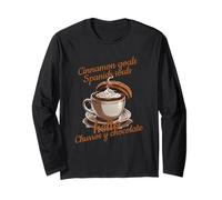 Cinnamon Goals Spanish Souls Hello Churros Y Chocolate Long Sleeve T-Shirt