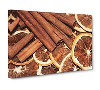 Cinnamon & Orange Canvas Print | Gallery Wrapped 30mm Frame Wall Art | 30x20 inches | Ready to Hang | Modern Still Life Picture | Living Room Bedroom Lounge Office