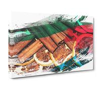 Cinnamon & Orange V2 Canvas Print | Gallery Wrapped 30mm Frame Wall Art | 30x20 inches | Ready to Hang | Modern Still Life Picture | Living Room Bedroom Lounge Office