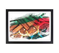 Cinnamon & Orange V2 Framed Print | A2 Black Framed Wall Art | Ready to Hang | Modern Nature Picture | Living Room Bedroom Lounge Office