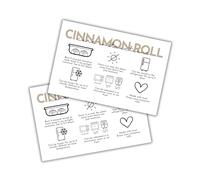 Cinnamon Roll Care Instruction Storage Cards | 30 pk 4x6” Tan Minimalist Bakery Customer Sourdough Bread Loyalty Baker Business Dessert Contracts Forms