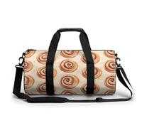 Cinnamon Roll Food Gym Duffel Bag Sports Shoulder Backpack Travel Weekender Handbag for Men Women