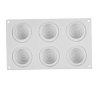 Cinnamon Roll Silicone Mould 6 Cavity Silicone Moulds for Baking Heat Resistant and Microwave Safe Non-Stick Dessert Molds for Cake Soap Pudding Chocolate Making Chocolate Moulds