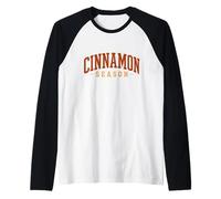 Cinnamon Season Autumn Fall Baking Spice Cozy Holiday Raglan Baseball Tee