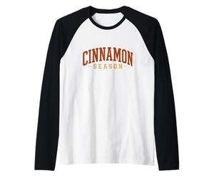 Cinnamon Season Autumn Fall Baking Spice Cozy Holiday Raglan Baseball Tee