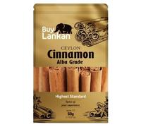 Cinnamon Sticks 50g from Sri Lanka | Alba Grade 100% Natural | 1' Quality Ceylon Cinnamon for Cooking & Tea