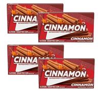 Cinnamon Sugar Free Chewing Gum 26g - 4 x Packs - 14 Sticks per Pack - Long-Lasting Fresh Breath Gum, Strong Cinnamon Flavour, Sugar-Free Chewing Gum for Everyday Use, Travel & Daily Freshness - trt
