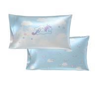 Cinnamoroll Beauty Silky Satin Standard 2 Pack Reversible Pillowcase Cover 20x30 for Hair and Skin, (Officially Licensed Product) by Franco Collectibles