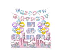 Cinnamoroll Birthday Decorations Sanrio Birthday Party Supplies Cinnamoroll Balloons Birthday Sanrio Birthday Banner Sanrio Party Tableware Set Cinnamoroll Tableware Set Sanrio Birthday Tableware