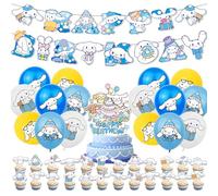 Cinnamoroll Birthday Party Decorations Supplies, Banner, Balloons, Cinnamoroll Cake Toppers Cake Decorations