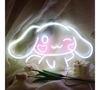Cinnamoroll Neon Sign USB Powered for Room Decor, Japanese Cartoon Character Dog Dimmable Neon Light Sign for Kids Bedroom Wall Art Birthday Gift 17.5 * 9.5 Inches