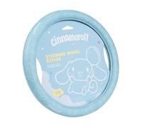 Cinnamoroll Steering Wheel Cover, Official Sanrio Car Steering Wheel Cover with Universal Size 14.5-15.5, Cute Blue for Women, Cinnamoroll Car Accessories (Cinnamoroll Blue Monogram)