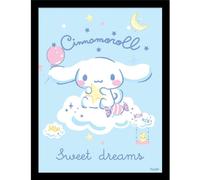 Cinnamoroll Sweet Dreams Framed Poster in Mid Blue Cinnamoroll Mid Blue