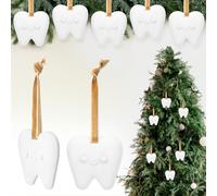 Cinnvoice 10 Sets Dental Ornaments for Christmas Tree Tooth Hanging Decorations Teeth Appreciation Gifts for Dentist Dental Assistant Employee Recognition