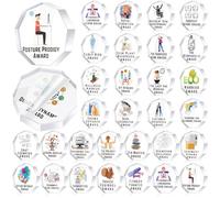 Cinnvoice 30 Pcs Funny Trophy Awards Gifts Bulk Employee Appreciation W ift Mini Acrylic Reward Teacher Nurse Coworker Team Small Clear Acrylic Medallions for Office(Coworker)
