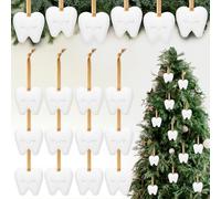 Cinnvoice 30 Sets Dental Ornaments for Christmas Tree Tooth Hanging Decorations Teeth Appreciation Gifts for Dentist Dental Assistant Employee Recognition