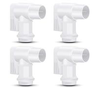 Cinnvoice 4 Pcs Polyethylene Drum Spigot with EPDM Gasket 2" Male Barrel Faucet Polyethylene Faucet Tap Replacement for 30 & 55 Gallon Plastic or Steel Drums (White)