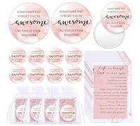 Cinnvoice 50 Set Inspirational Compact Mirror for Women Sometimes You Forget You're Awesome Makeup Pocket Purse Mirror Motivational Card for Back to School Teacher Nurse Coworker (Inspirational)