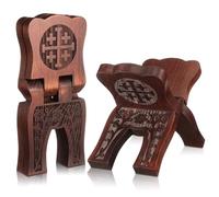 Cinnvoice Collapsable Pinewood Prayer Bible Book Stand Wooden Book Holder Quran Holy Bible Display Support Reading Books Holder Folding Religious Prayer Stand for Church Chapel Supplies Gift