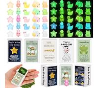 Cinnvoice Emotional Mental Health Care Support Gift Bulk for Coworker Affirmation Mini Luminous Resin Appreciation Gift Box Breathing Gifts for Team Xmas Teacher, Turtle Duck Cow Mushroom Star Bear