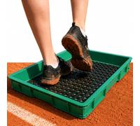 Cinnvoice Tennis Court Shoe Cleaning Tray with Mat, Sand and Clay Removal Shoe Tray for Entryway Boot Mat for Various Sports Fields Training Facilities, 24 x 16.5 x 3.7 Inches